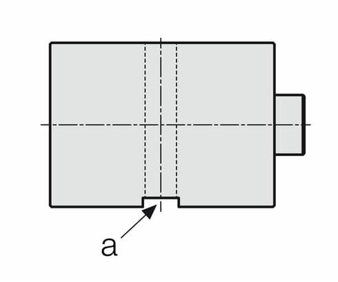 Housing with keyway | a: Keyway