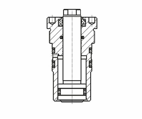 Double-acting screw-in cylinders