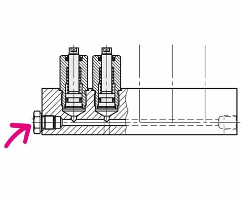 Screw plugs for bleeding