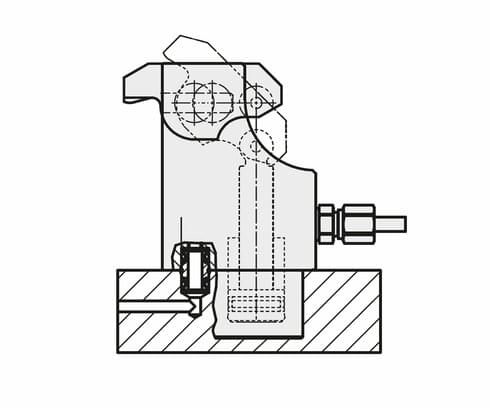 Slide pivot clamp B 1.8242 Compact design