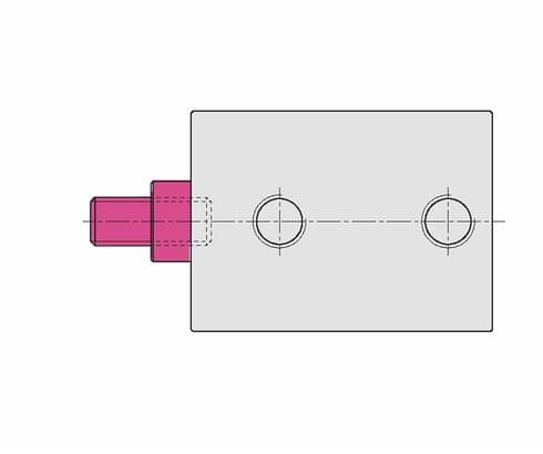 Kolbenstange mit Innengewinde und Gewindestift Piston rod with internal thread and set screw