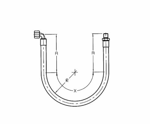 Berechnung Schlauchlänge "statischer Einsatz" Calculation of hose length "Static use"