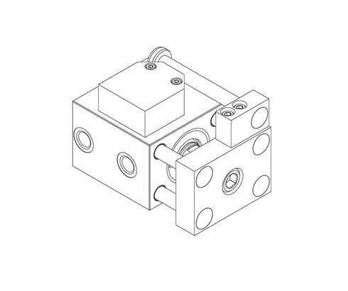 RM Mini-Schieber mit verschiebbaren Schaltnocken RM mini slide with adjustable control cams